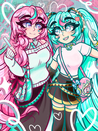 My entry for Anime Otapia’s 2026 Vocaloid Creator Contest, featuring Megurine Luka and Hatsune Miku